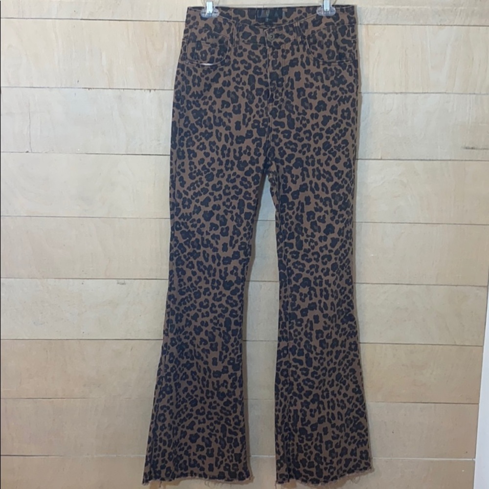 Lucky & Blessed Leopard Flare Cowgirl Boujie Jean